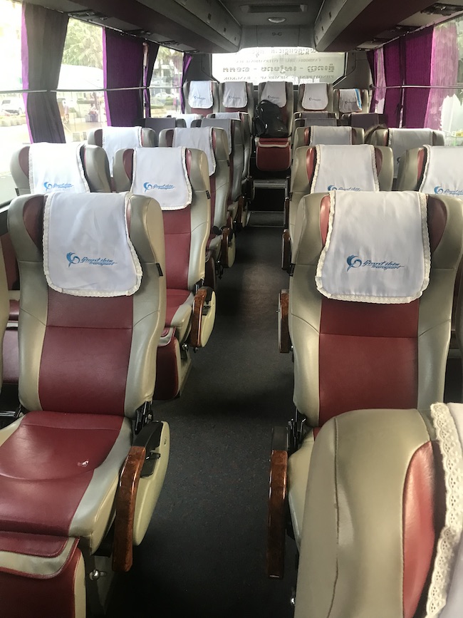 Bangkok to Siem Reap, Giant Ibis, Bus Seats