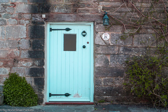 UK, Dorset, Blue Doorway